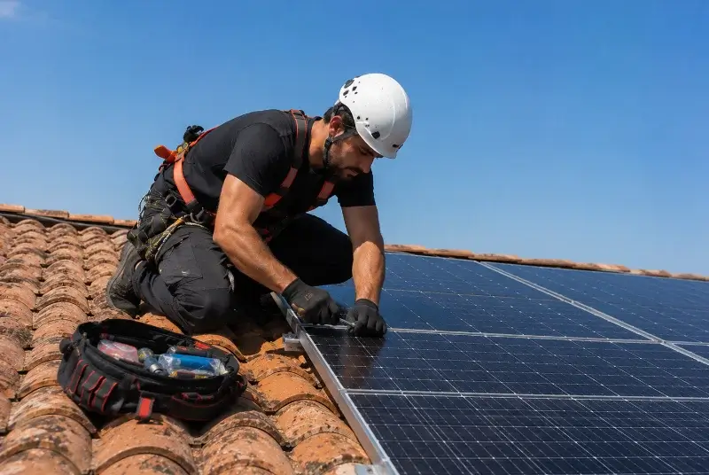 Maintenance et monitoring de panneaux solaires à Blomac