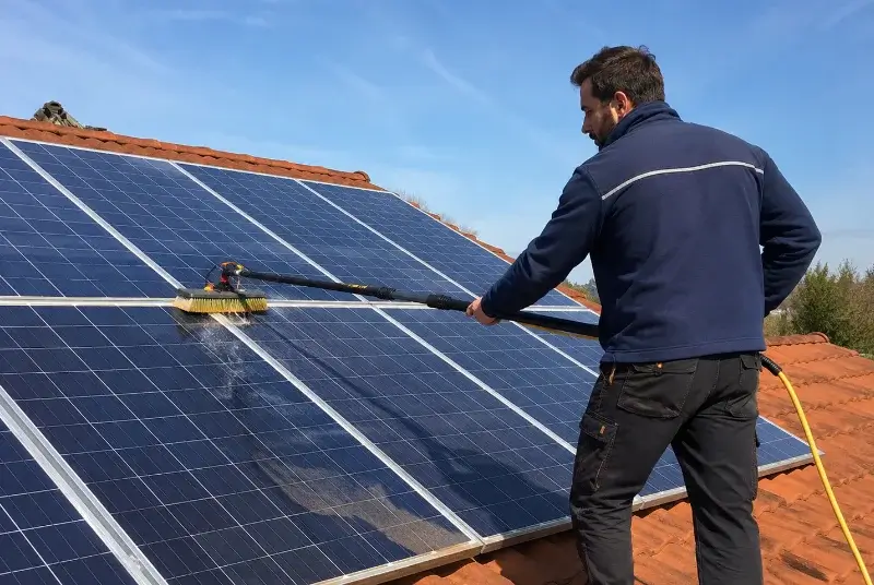 Nettoyage et entretien de panneaux solaires à Blomac